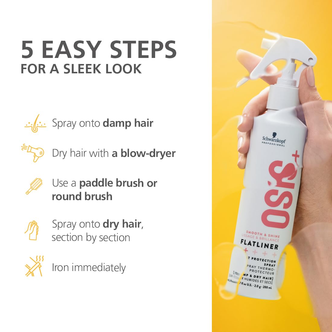 Schwarzkopf Professional OSiS+ Flatliner Heat Protection Spray 200ml