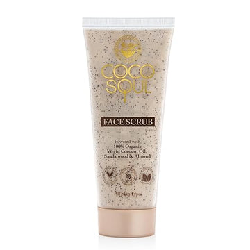 Coco Soul Face Scrub with Coconut & Ayurveda |Gentle Exfoliation | Deep Pore Cleansing | Revitalizing & Tan Removal | Silicones, Mineral Oil, Paraben & Sulphate Free | Vegan | 100g
