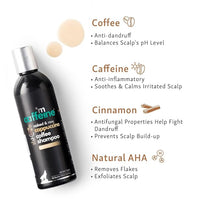 mCaffeine Anti Dandruff Shampoo for Women & Men | Shampoo for Dry Scalp & Dandruff | Goodness of Coffee, Natural AHA & Cinnamon | SLS & Paraben Free - 250ml