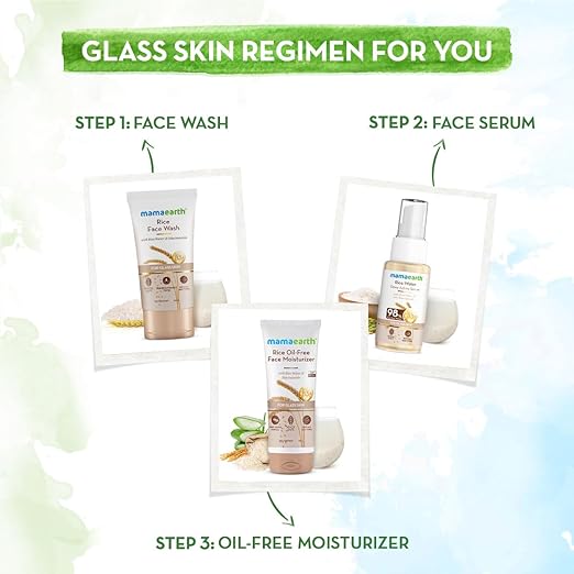 Mamaearth Rice Face Wash With Rice Water Niacinamide for Glass
