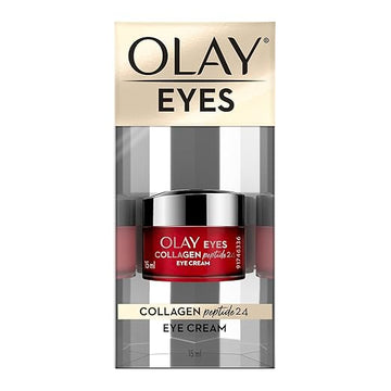 Olay eye cream | Reduces Dark Circle, Wrinkles and Puffiness | With Peptides and Niacinamide | Normal, Oily, Dry & Combination Skin l Paraben & Sulphate free | 15ml (Collagen Peptide 24)