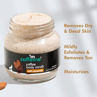 mCaffeine Almond & Coffee Body Scrub for Tan Removal | Creamy Bathing Body Scrub for Dry Skin | Exfoliating Scrub for Body for Women & Men - 200gm