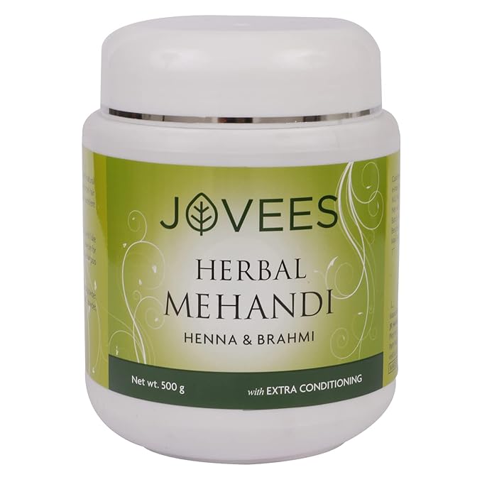 Jovees Herbal Mehandi/Henna Powder | With Amla, Shikakai & Brahmi Powder | For Extra Conditioning | Control Hair Fall & Repairs Damaged Hair 500g