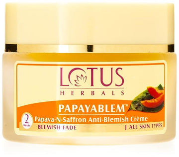 Lotus Herbals Papayablem Papaya-n-Saffron Anti-Blemish Cream, 50g