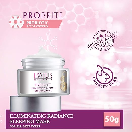 Lotus Herbals Probrite Illuminating Radiance Sleeping Mask, 50g