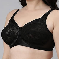 Enamor FB06 Full Support Classic Lace Lift Bra - Non-Padded, Wirefree & Full Coverage