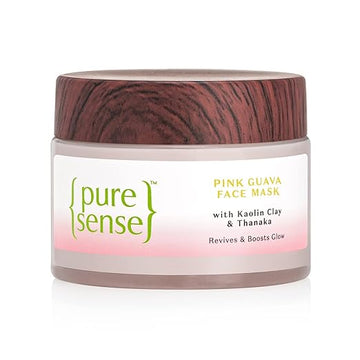 PureSense Pink Guava Face Mask with Kaolin Clay & Thanaka for Glo8901088886659wing Skin | Deep Pore Cleansing | Suitable for Both Men & Women | From the makers of Parachute Advansed | 65g