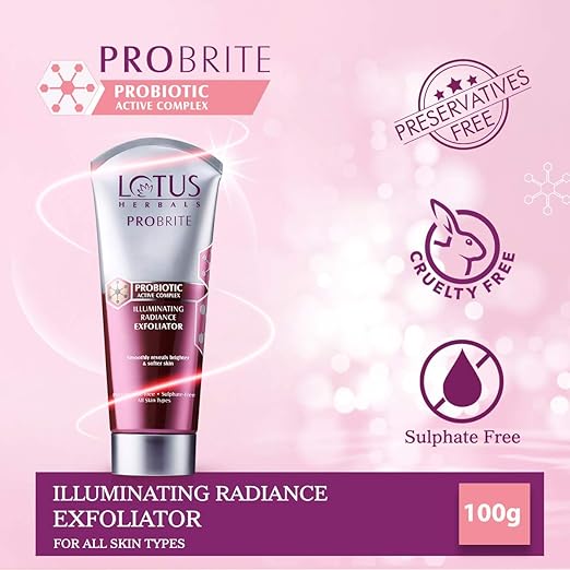 Lotus Herbals Probrite Illuminating Radiance Exfoliator, 100g