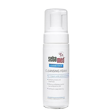 Sebamed Clear Face Cleansing Foam for Acne prone Skin 150 ml I pH 5.5 I Gentle, Effective hydrating cleanser for pimples | Face wash |men & womenl Oil Free l Clinically proven l Toxin free