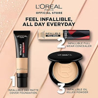 L'Oreal Paris Full Coverage Concealer, Waterproof Formula, For Undereye Circles and Blemishes, For Highlighting and Contouring, Infallible, Shade: 314, 10g