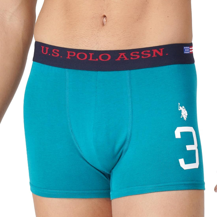 U.S. POLO ASSN. Mens Numeric Print Cotton Stretch I015 Trunks (Pack of 1)