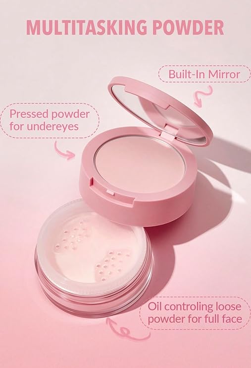 SHEGLAM INSTA-READY FACE & UNDER EYE SETTING POWDER DUO TRANSLUCENT