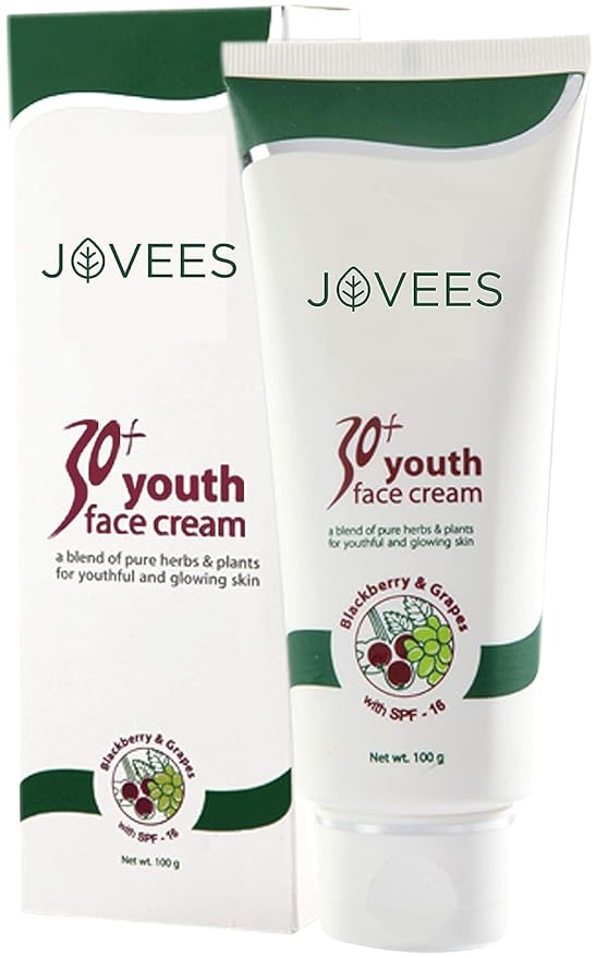 Jovees Herbal 30 + Youth Face Cream SPF-16+ | For Youthful & Glowing Skin | For Men and Women 100gm