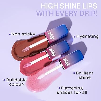 SUGAR Play Power Drip Lip Gloss | Tinted & Pigmented | 100% Vegan | Non-Sticky Formula | 2ml (04 Simp)