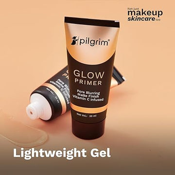 PILGRIM Glow Primer Lightweight Gel Based Velvety Matte Finish, Blurs Pores, Vit C+E Infused