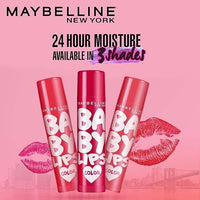 Maybelline New York Lip Balm, With SPF, Moisturises and Protects from the Sun, Pink Lolita & Baby Lips Cherry Kiss, Baby Lips, Berry Crush, 4g