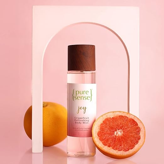 PureSense Joy Grapefruit Refreshing Body Mist Long Lasting Fragrance Women's Perfume Instant Mood Lifter | Cruelty Free | 150 ml