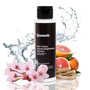 QUENCH Mon Cherry Intense Brightening Face Toner | Korean Essence for Glowing Skin with Cherry Blossom to Lighten Dark Spots & Blemishes| Hydrating Toner for All Skin Types (100ml)