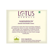 Lotus Herbals Almondyouth Almond Anti-Wrinkle Cream, 50g