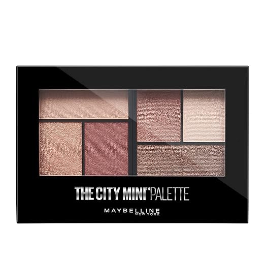 Maybelline New York Eyeshadow Palette Powder , 6 Highly Blendable Shades, Sheer Finish, City Mini Palette, 5Th Avenue Sunset, 6.4G, Multi