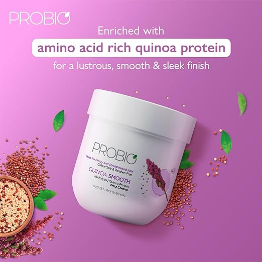 Godrej Professional Quinoa Smooth Mask (200g) | For Frizzy Hair | No Paraben | with Hydrolyzed Quinoa Protein