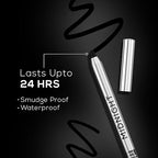 RENEE Midnight Kohl Pencil One-Swipe-Application with rich color Payoff - Smudgeproof and waterproof - Enriched with Vitamin E, Olive Oil and Castor Oil - 1.5 Gm