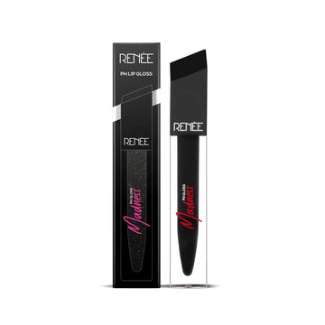 RENEE Madness PH Lip Gloss 5ml| Black Gloss with Pink Payoff| Enriched with Shea Butter| Soothes, Repairs & Moisturizes Dry Lips| Non Sticky Formula