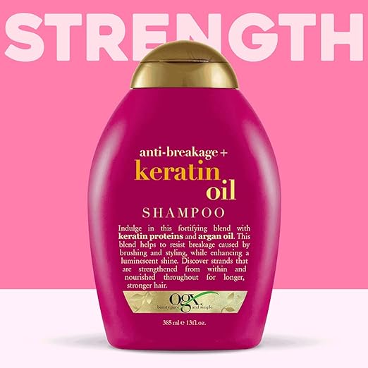 OGX Organix Anti-Breakage Keratin Oil Shampoo, 385ml