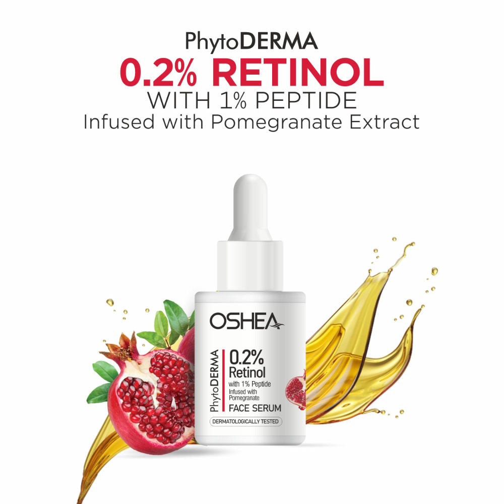 Oshea Herbals Phytoderma Face Serum With 0.2% Retinol & Pomegranate Extract Reduces Fine Lines (30ml)