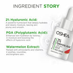 Oshea Herbals Phytoderma Face Serum With 2% Hyaluronic Acid & Watermelon Extract Reduces Dull Skin (30ml)