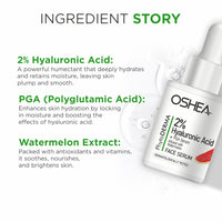 Oshea Herbals Phytoderma Face Serum With 2% Hyaluronic Acid & Watermelon Extract Reduces Dull Skin (30ml)