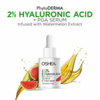 Oshea Herbals Phytoderma Face Serum With 2% Hyaluronic Acid & Watermelon Extract Reduces Dull Skin (30ml)
