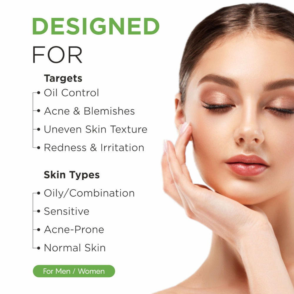 Oshea Herbals Phytoderma Face Serum With 10% Niacinamide, Zinc & Cica Extract Reduces Acne Blemishes (30ml)