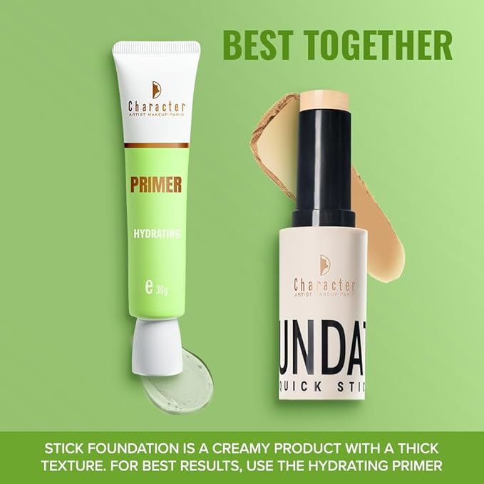 Character Primer Hydrating - Long-Lasting Moisture & Smooth Finish | Creamy Formula with Ginseng, Glycerin & Glycols | Plumps, Softens & Preps Skin for Comfortable All-Day Wear Pmm002