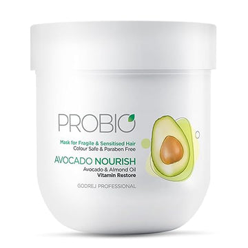 Godrej Professional Probio Avocado Nourish Hair Mask (200g) | For Fragile Hair | No Sulphate | with Avocado & Almond Oil