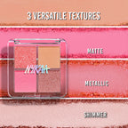 Nykaa Stardust Multi-Texture Holographic Quad Eyeshadow Palette - 08 Metaverse (5.5g)