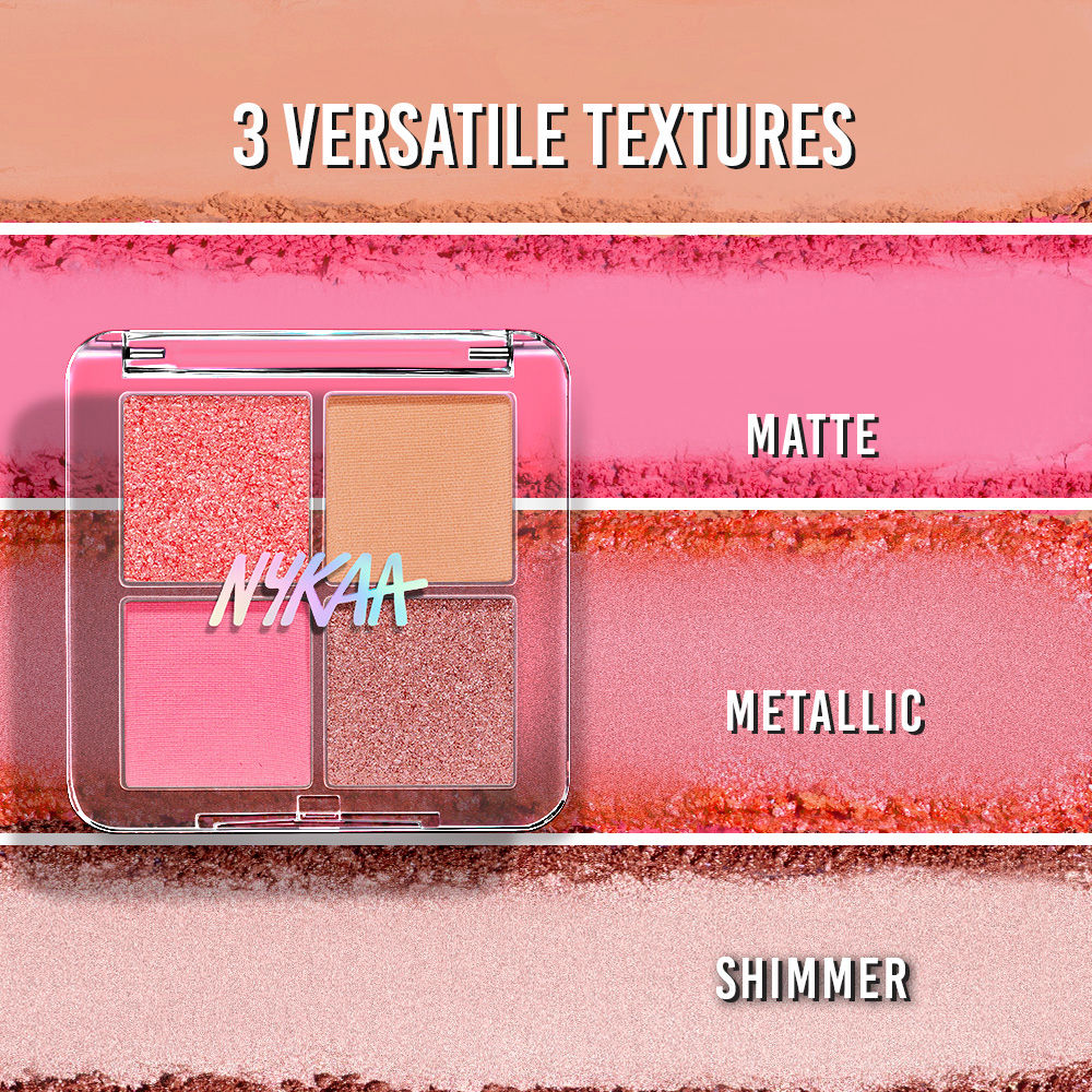 Nykaa Stardust Multi-Texture Holographic Quad Eyeshadow Palette - 08 Metaverse (5.5g)