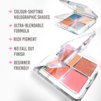 Nykaa Stardust Multi-Texture Holographic Quad Eyeshadow Palette - 08 Metaverse (5.5g)