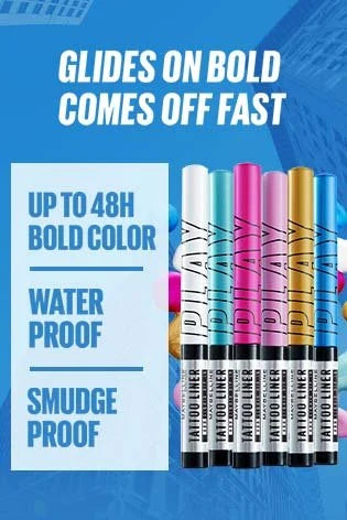 MAYBELLINE TATTOO LINER PLAY 48H COLORED LIQUID EYELINER 2.1ml