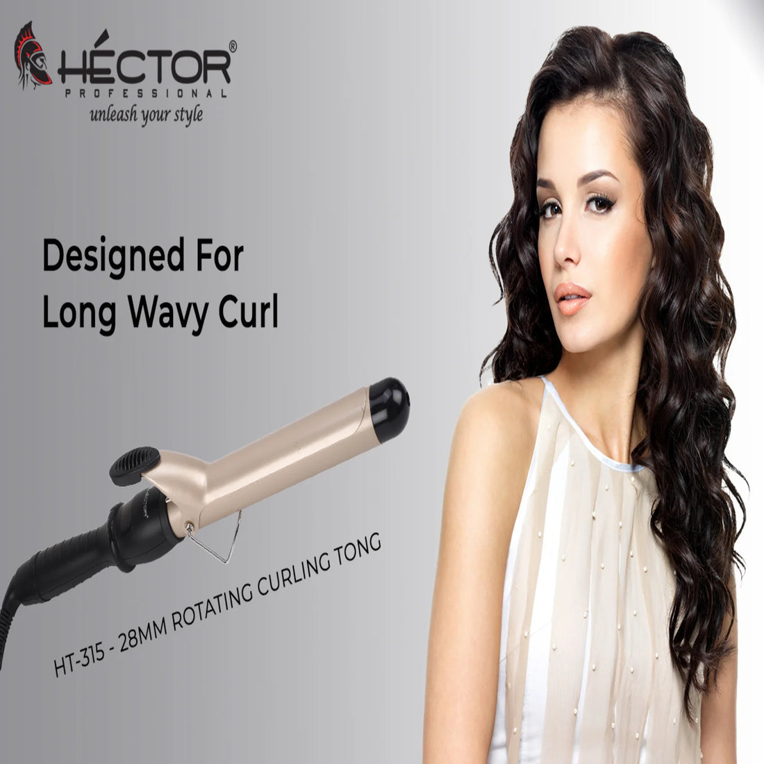 Hector Professional Rotating Curling Iron (Tong) 28MM