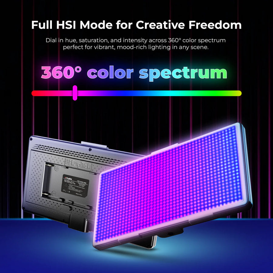 Digitek (LED-D432 RGB) Portable RGB LED Video Light LED-D432 RGB