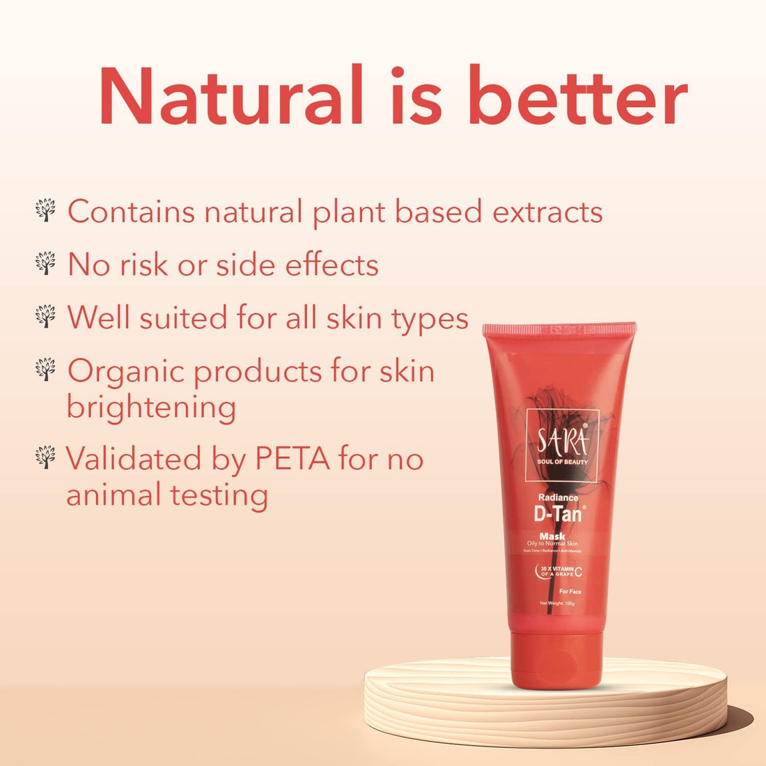 Sara Radiance D-Tan Mask 100g