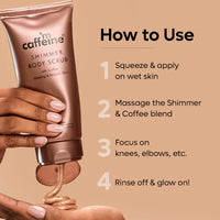 MCAFFEINE SHIMMER BODY SCRUB WITH COFFEE GLOWING & SMOOTH SKIN ALL SKIN TYPES 150g