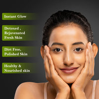 Lotus Herbals WhiteGlow Activated Charcoal Brightening 4 in 1 Facial Kit | Tea Tree | Oil Control & Anti Pollution | Salon Grade | All Skin Types | 188g