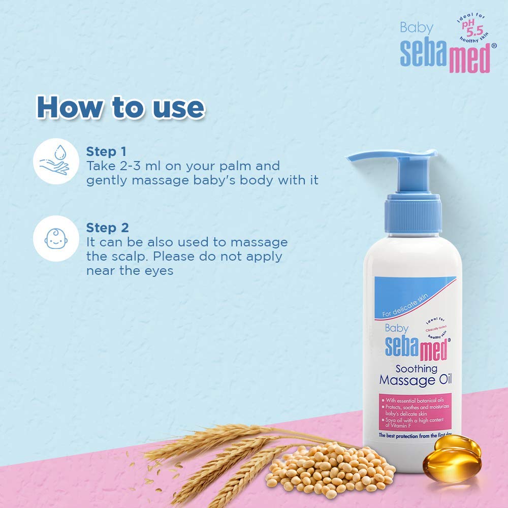 Sebamed Baby Massage Oil For Delicate Skin With Natual Skin 150ml