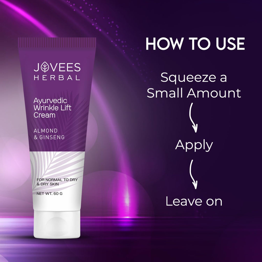 Jovees Herbal Ayurvedic Wrinkle Lift Cream Almond & Ginseng 60g