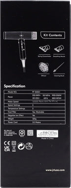 JRL PROFESSIONAL Forte Ultra-Light.Powerful.Efficient Black Hair Dryer