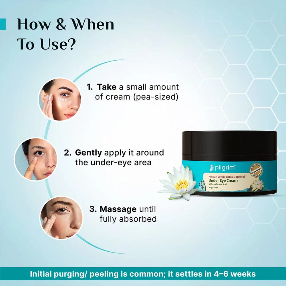 pilgrim Retinol Under Eye Cream with Vitamin C & Hyaluronic Acid 30g