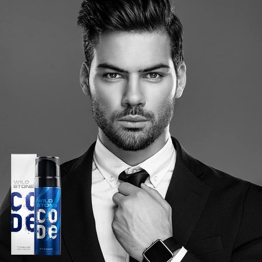 Wild Stone CODE Titanium Long Lasting No Gas Perfume Body Spray For Men 120ml