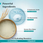 pilgrim Korean Rice Water Hydra Glow Moisturizer With 5 Hyaluronic Acids, 3% Niacinamide & 5 Ceramides